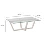 Hanah Home Amalfi Mesa de Centro Blanca con Cristal Templado